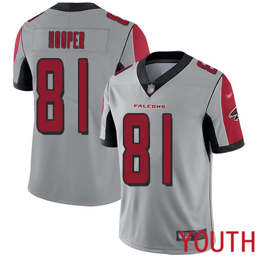 Atlanta Falcons Limited Silver Youth Austin Hooper Jersey NFL Football #81 Inverted Legend->youth nfl jersey->Youth Jersey